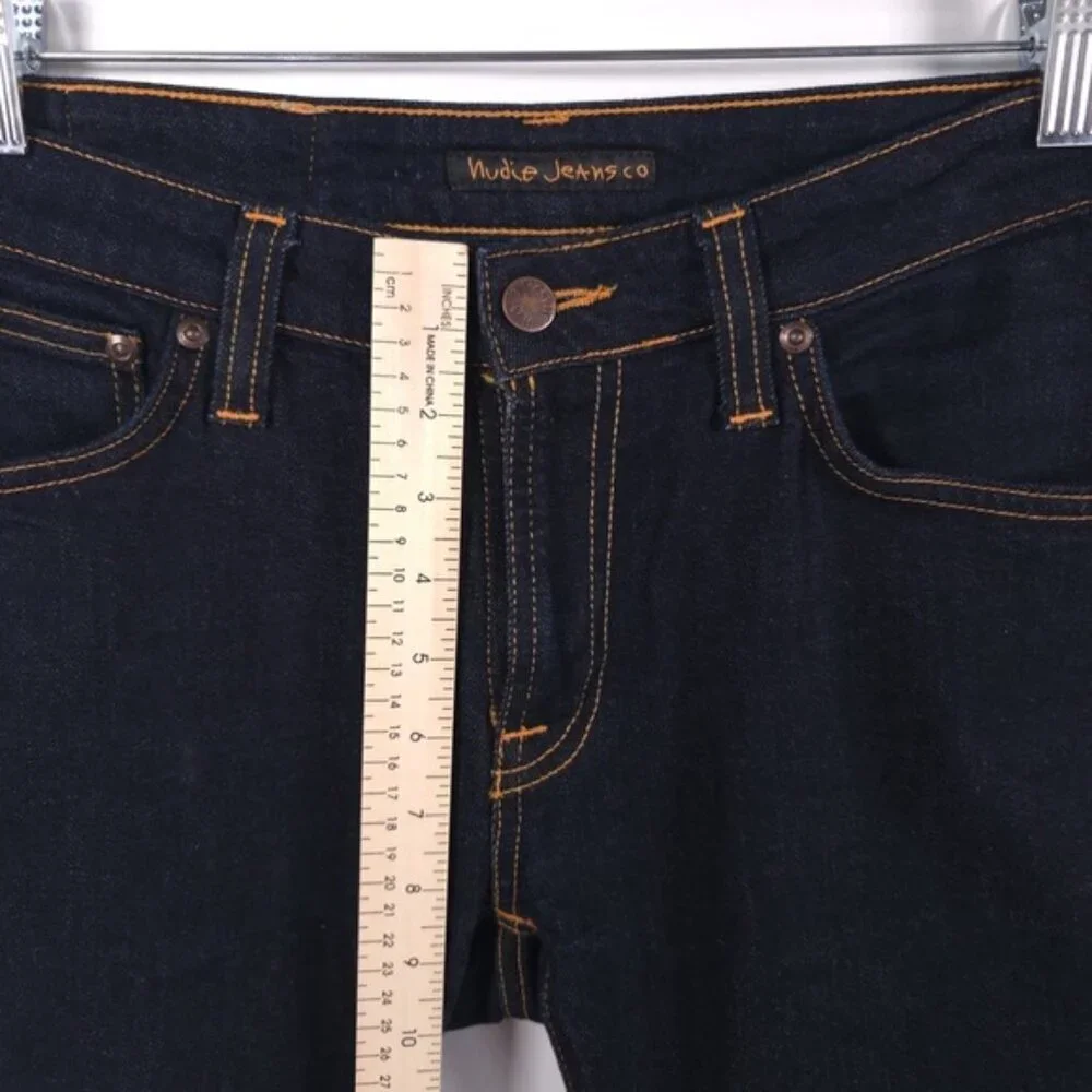 Nudie‎ Jeans ORGANIC COTTON Skinny Lin Dry Deep Orange 1005149 Size 30x30
